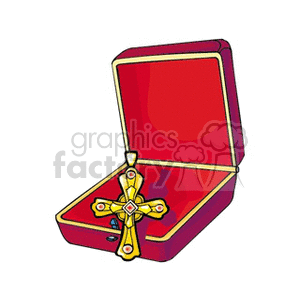 Gold religious cross pendant charm