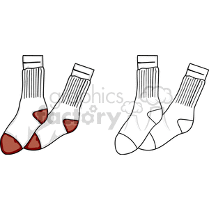 two pairs of socks