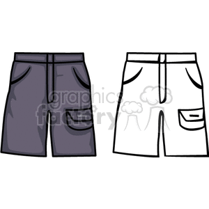Two shorts gray and white