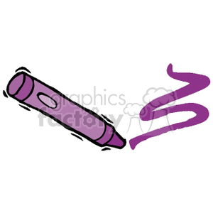 Cartoon purple crayon
