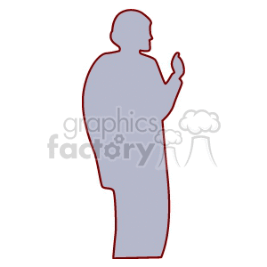 Silhouette of a person teaching