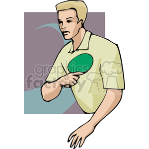 Table Tennis Player Holding Ping Pong Paddle