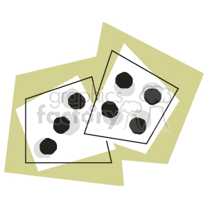 Dice Illustration for Casino Gambling