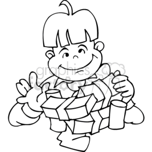 Illustration of a cartoon character holding bundles of money and wearing a big smile, symbolizing a casino winner.