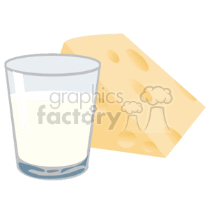glass of milk and cheese