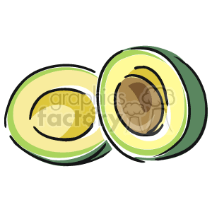 Sliced avocado.