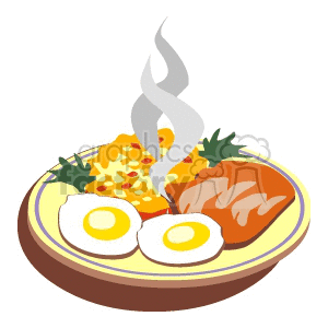 Steaming Breakfast Plate