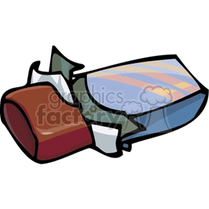 Clip art image of a chocolate candy bar partially unwrapped.