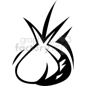 Black and white styalized onion