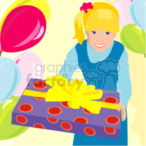 Birthday Party Celebration with Happy Child and Colorful Balloons