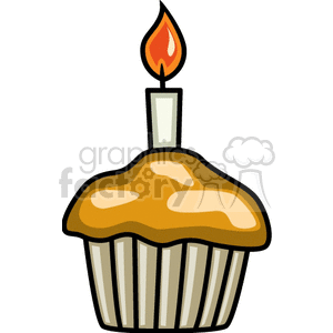 Cupcake with Candle for Celebrations