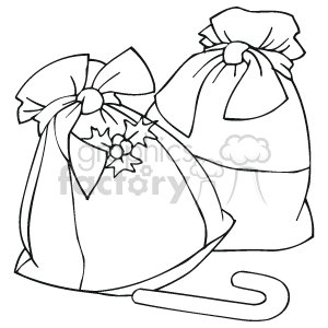 Black and White Christmas Gift Bags