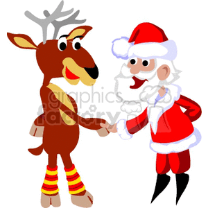 Santa Claus and Reindeer Holiday