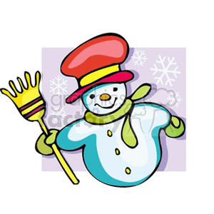 Cheerful Snowman for Christmas and New Year