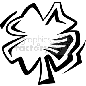 A Black and White Four leaf Clover