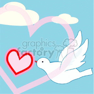 Valentine's Day Dove with Heart