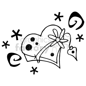   The clipart image features a stylistic representation of romantic symbols associated with Valentine