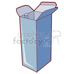 Open Tall Blue Storage Box