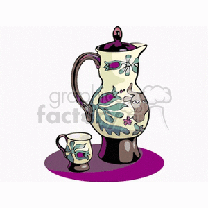 Decorative Jug and Cup