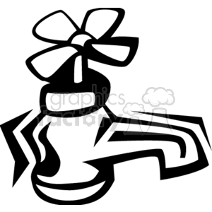 A black and white clipart image of a faucet with a single handle.