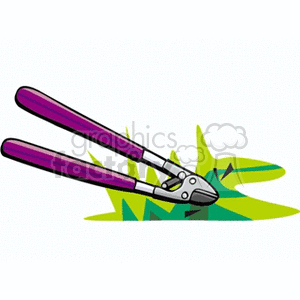 Illustration of garden shears used for trimming plants.