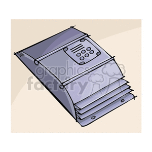 A simplistic clipart image of a dictaphone