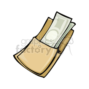 Wallet with Dollar Bills