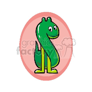 Cute Green Cartoon Dollar Sign