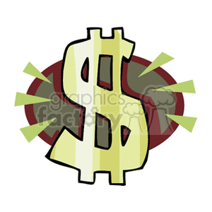Dollar sign with circlu background