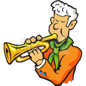 Cartoon Trumpet Player