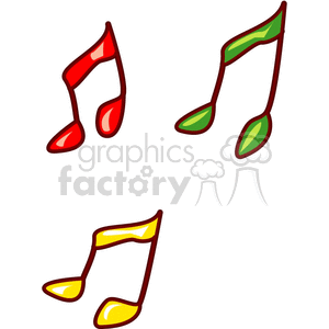 Colorful Music Notes for Cinco de Mayo