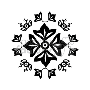 Black and White Floral Design