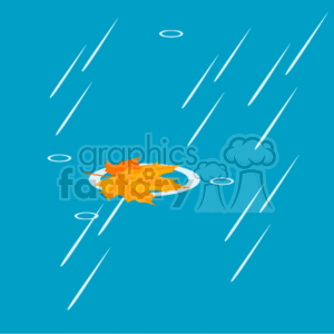   The clipart image shows raindrops falling diagonally onto a blue surface, indicating rain. On the surface, there