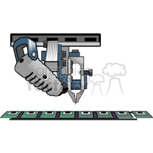 conveyor with a robot arm