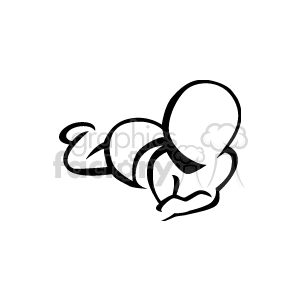 Crawling Baby Outline