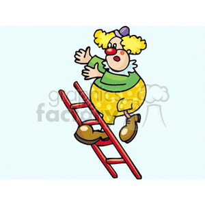 clown on a ladder