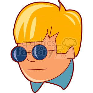 Blonde Boy with Sunglasses