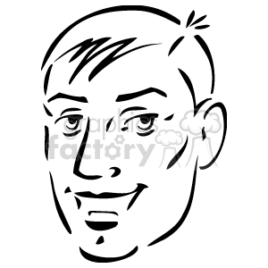 Line Drawing of Person's Face - Simple