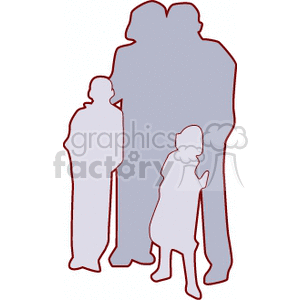 Family Silhouette Highlighting Love and Unity