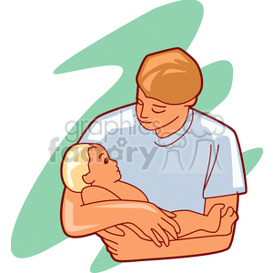 Loving Parent Holding Baby