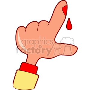 bloody finger