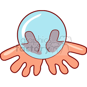 Hands Holding a Crystal Ball