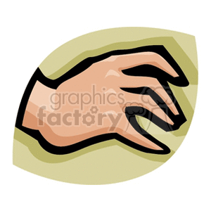 Human Hand with Black Outline