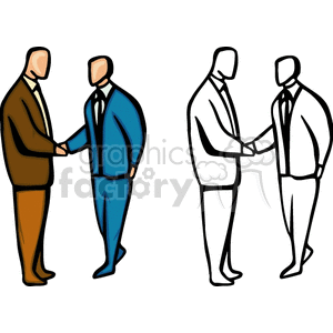 Two gentlemen shaking hands