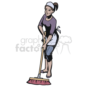 female janitor clipart