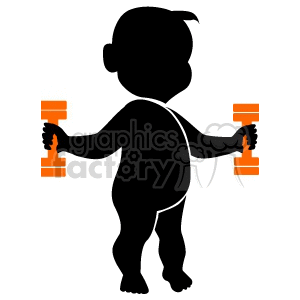 Person working out with dumbbells