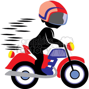 Boy riding a motorcycle