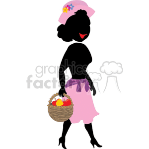 woman holding a fruit basket