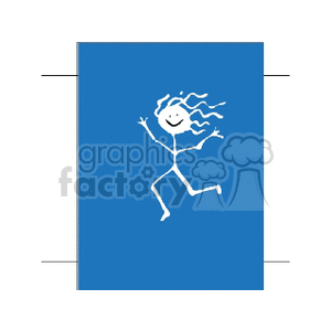 Joyful Stick Figure Girl