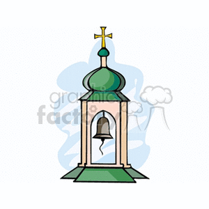 Church Belfry with Bell and Cross